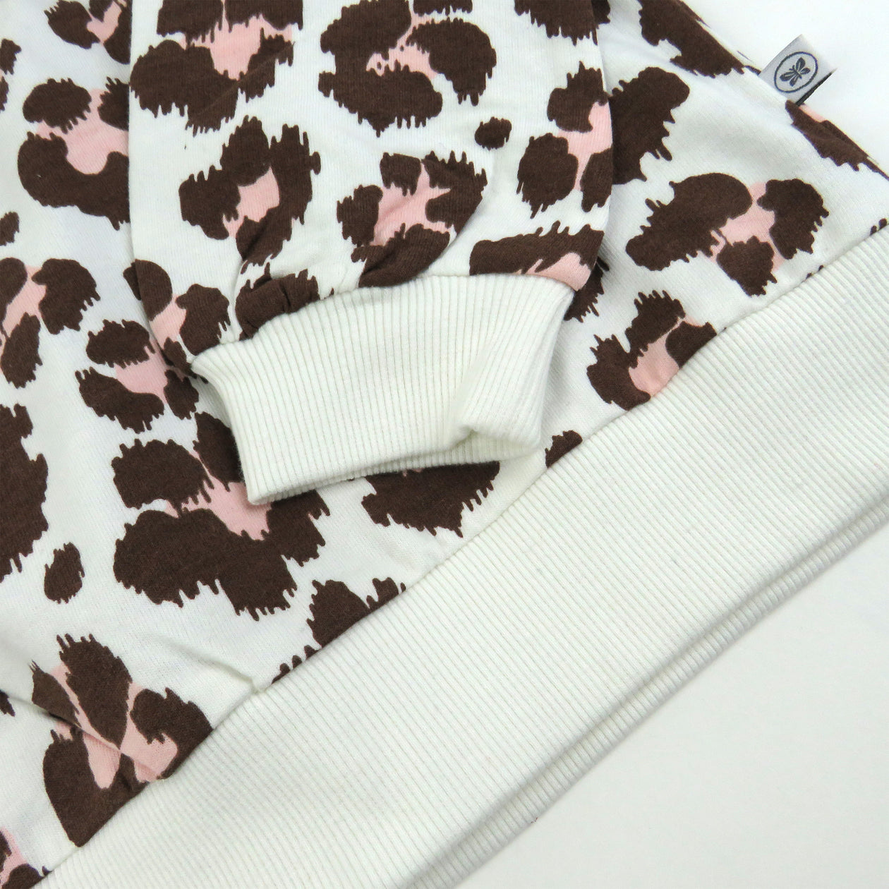2-Piece Cozy Sweatsuit Set, Purr-fect Cheetah Ivory