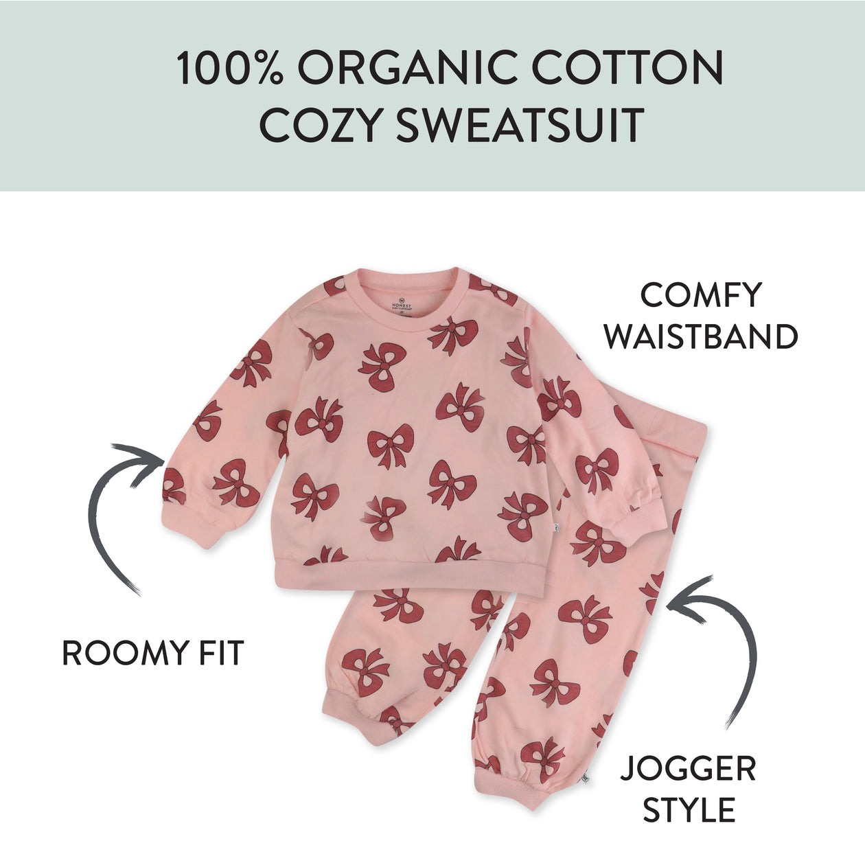 2-Piece Cozy Sweatsuit Set, Like a Bow