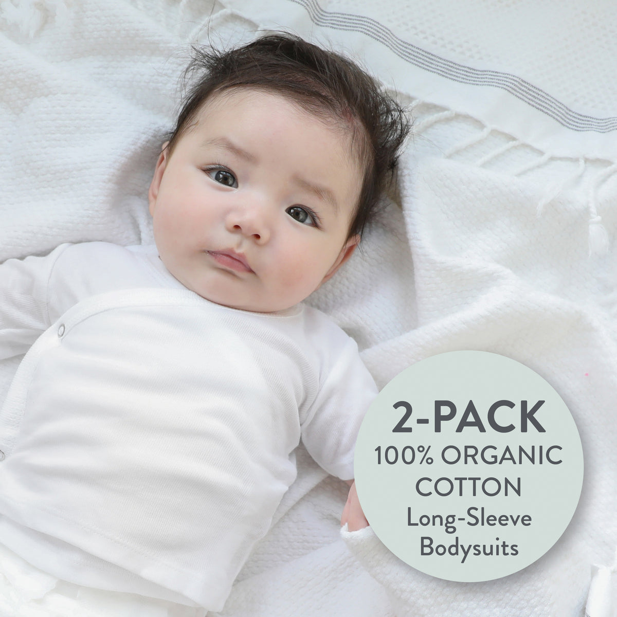 2Piece Long Sleeve Organic Cotton Bodysuit & Side Snap Bodysuit