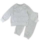 Velour Sweatsuit, Light Gray Heather