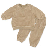 Velour Sweatsuit, Sand