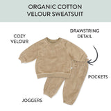 Velour Sweatsuit, Sand