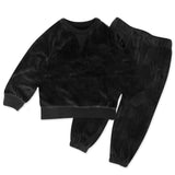 Velour Sweatsuit, Black