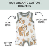 2-Pack Organic Cotton Romper Set, Lion