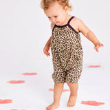 Organic Cotton Romper Set, Cheetah