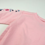 2-Piece Cozy Sweatsuit with Embroidered Sleeve, Varsity Sweetheart