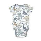 3-Pack Organic Cotton Short Sleeve Bodysuits, Dino Mite