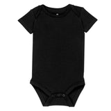 3-Pack Organic Cotton Short Sleeve Bodysuits, Gray Ombre