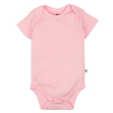 3-Pack Organic Cotton Short Sleeve Bodysuits, Pink Ombre