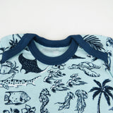3-Pack Organic Cotton Short Sleeve Bodysuits, Seaside Fun