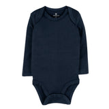 3-Pack Organic Cotton Long Sleeve Bodysuits, Blue Ombre