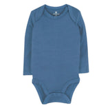 3-Pack Organic Cotton Long Sleeve Bodysuits, Blue Ombre