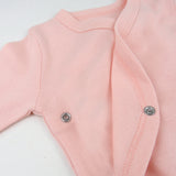 3-Pack Organic Cotton Long Sleeve Side-Snap Bodysuits, Pink Pineapple