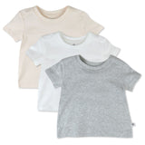 3-Pack Organic Cotton Short Sleeve T-Shirt, Natural Ombre