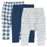3-Pack Organic Cotton Harem Pants, Painted Buffalo Navy Blue
