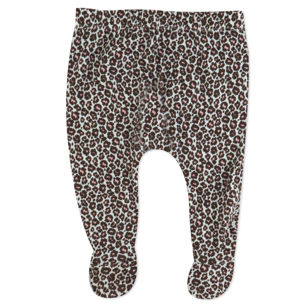 3-Pack Organic Cotton Footed Pants, Mini Cheetah Pink