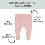 Go to slide 2, 3-Pack Organic Cotton Footed Pants, Mini Cheetah Pink