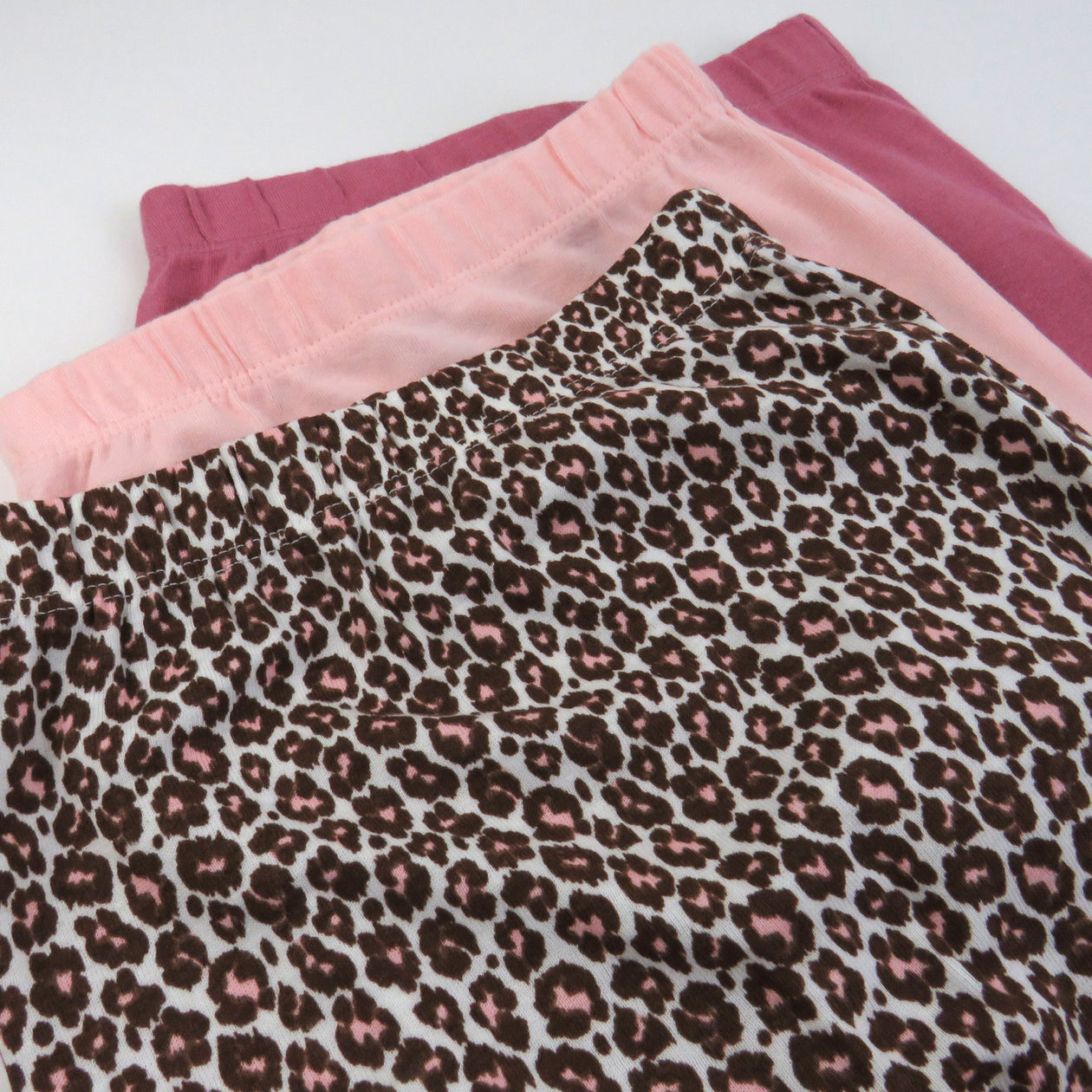 3-Pack Organic Cotton Footed Pants, Mini Cheetah Pink
