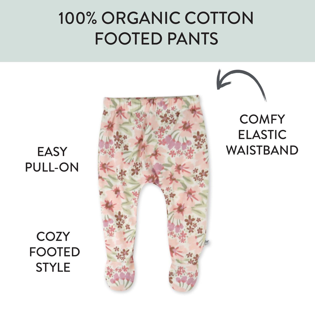 3-Pack Organic Cotton Footed Pants | Honest Baby Clothing