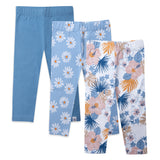 3-Pack Organic Cotton Legging Set, Maui Floral