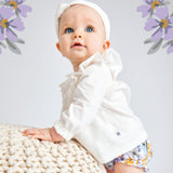 3-Piece Novelty Top, Bloomer & Headband Set, Jumbo Floral Lilac