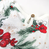 3 Pack Long Sleeve Ruffle Shoulder Shirt, Emerald Floral