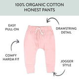 4-Pack Organic Cotton Honest Pants, Tropical Pink