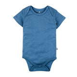 5-Pack Organic Cotton Short Sleeve Bodysuits, Blue Ombre