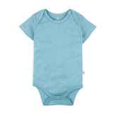 5-Pack Organic Cotton Short Sleeve Bodysuits, Blue Ombre