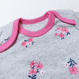 Go to slide 5, 5-Pack Organic Cotton Short Sleeve Bodysuits, Delicate Floral Pink