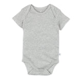 5-Pack Organic Cotton Short Sleeve Bodysuits, Gray Ombre