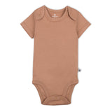 5-Pack Organic Cotton Short Sleeve Bodysuits, Pink Sands