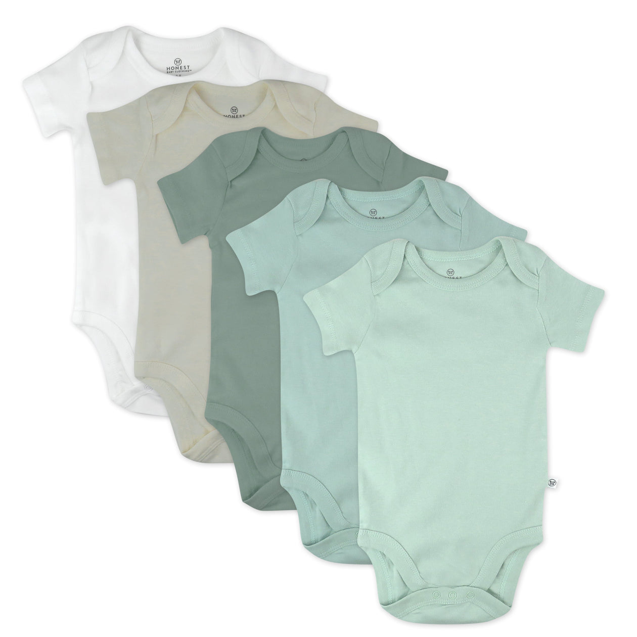 5-Pack Organic Cotton Short Sleeve Bodysuits Honest Baby Clothing