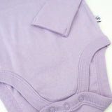 5-Pack Organic Cotton Long Sleeve Bodysuits, Dusty Purple