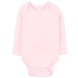 5-Pack Organic Cotton Long Sleeve Bodysuits, Pink Ombre