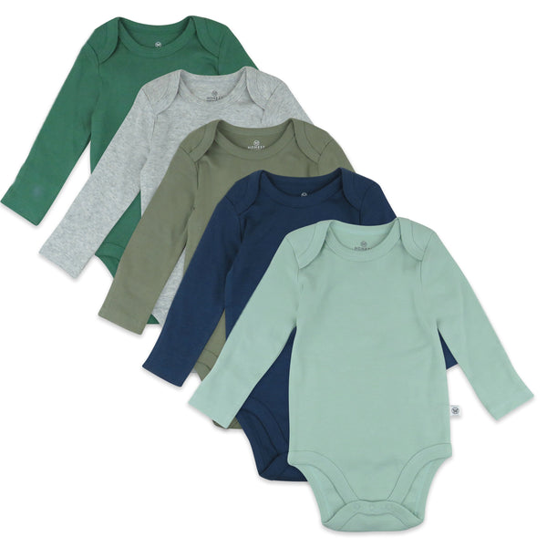 5-Pack Organic Cotton Long Sleeve Bodysuits | Honest Baby Clothing