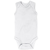 5-Pack Organic Cotton Sleeveless Bodysuits, Gray Ombre