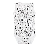 5-Pack Organic Cotton Sleeveless Bodysuits, Pattern Play