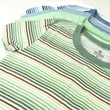 5-Pack Organic Cotton Short Sleeve T-Shirts, Drifting Stripe Cornflower