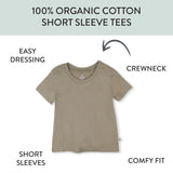 5-Pack Organic Cotton Short Sleeve T-Shirts, Sandy Teal