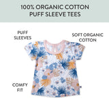 5-Pack Organic Cotton Girls' Short Sleeve T-Shirts, Daisy Daze