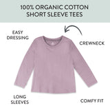 5-Pack Organic Cotton Long Sleeve T-Shirts, Autumn Pinks