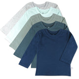5-Pack Organic Cotton Long Sleeve T-Shirts, Morning Mountains