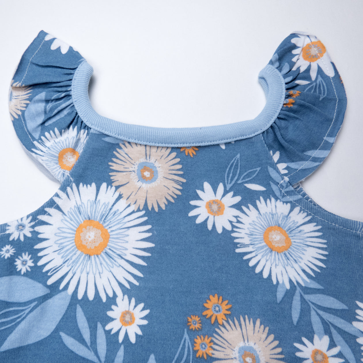 5-Pack Organic Cotton Short Sleeve Bodysuits, Aloha Daisy