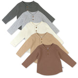 5-Pack Waffle Henley, Sandstorm