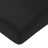 Organic Cotton Fitted Crib Sheet, Black