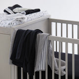 Organic Cotton Fitted Crib Sheet, Black