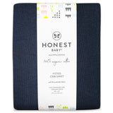 Organic Cotton Fitted Crib Sheet, Dark Navy