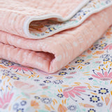 Organic Cotton Fitted Crib Sheet, Flower Power