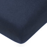 Organic Cotton Fitted Crib Sheet, Navy